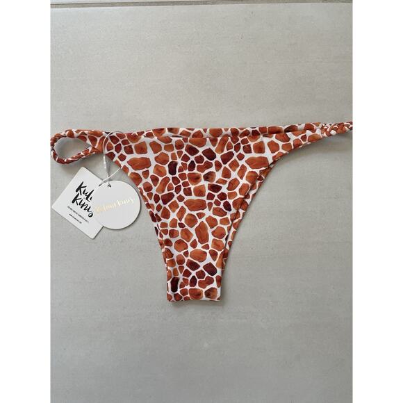 Kulani Kinis Swim Bikini Bottom Braided Cheeky Animal Print Afrika - Picture 1 of 7